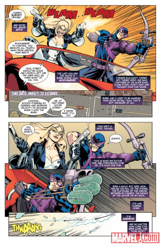 HAWKEYE & MOCKINGBIRD #1 preview art by David Lopez and Alvaro Lopez Ortiz De Urbina