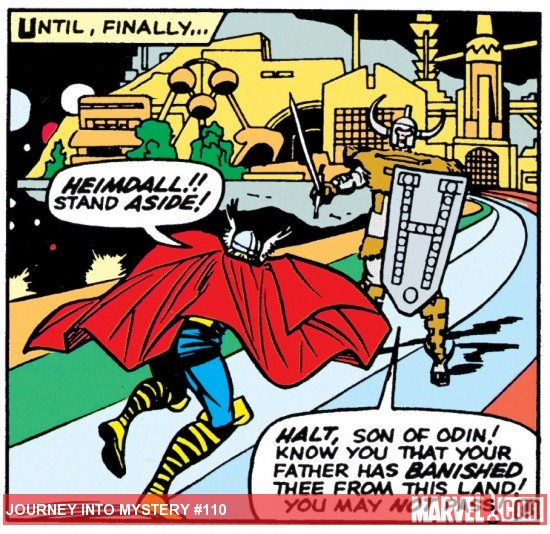Heimdall denies Thor entry to Asgard