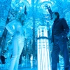 Kevin Bacon as Sebastian Shaw and January Jones as Emma Frost in X-Men: First Class