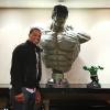 Yankees Second Baseman Robinson Cano and the Hulk at Marvel HQ