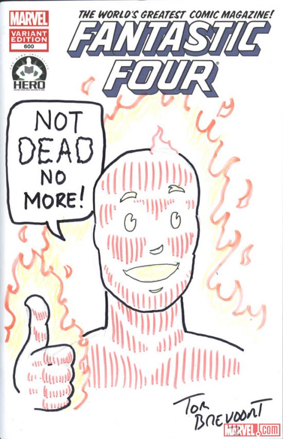 Fantastic Four #600 Hero Initiative variant cover by Tom Brevoort