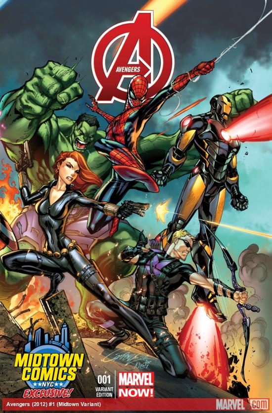cover from Avengers (2012) #1 (MIDTOWN VARIANT)
