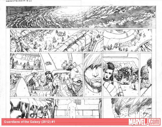 Guardians of the Galaxy (2013) #1 preview pencils by Steve McNiven