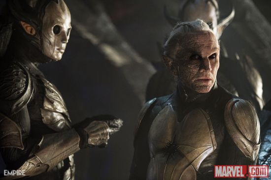 Malekith (Christopher Eccleston) and the Dark Elves in Marvel's Thor: The Dark World