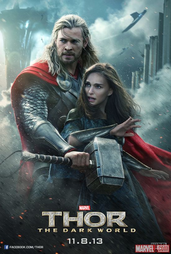 Thor and Jane Foster character poster from Marvel's Thor: The Dark World