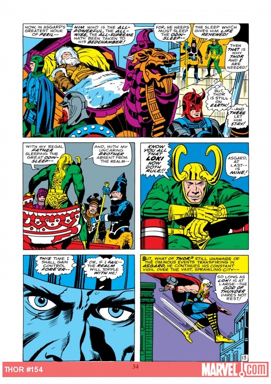 Loki first takes the throne