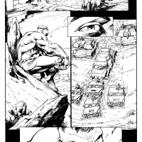 Avengers Assemble #1 inked preview art by Mark Bagley