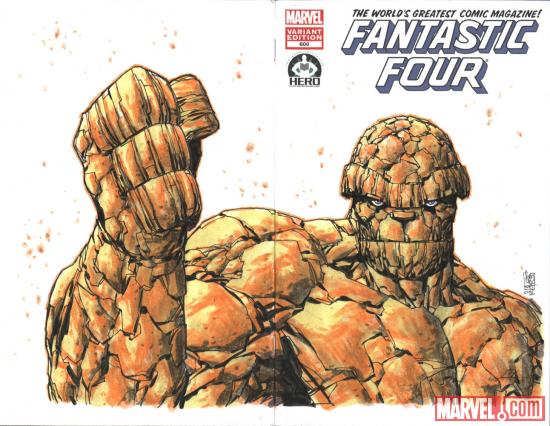 Fantastic Four #600 Hero Initiative variant cover by Giuseppe Camuncoli
