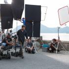Hugh Jackman on the set of The Wolverine
