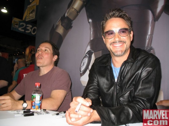 Jon Favreau and Robert Downey Jr.