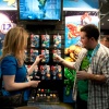 Grace Randolph, Host of The Watcher, and Agent M with Marvel Mash'ems Toys from Tech 4 Kids at Toy Fair 2011