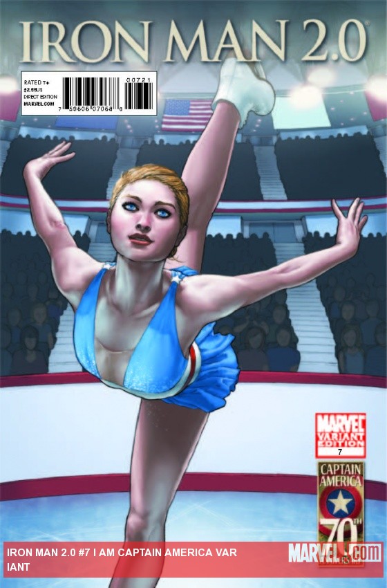 Iron Man 2.0 (2011) #7 (I Am Captain America Variant)