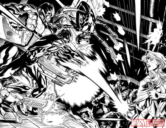 Nova (2013) #1 black and white preview art by Ed McGuinness
