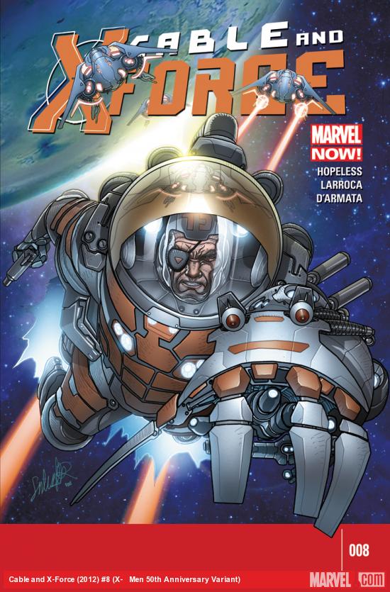 CABLE AND X-FORCE 8 X-MEN 50TH ANNIVERSARY VARIANT (NOW, WITH DIGITAL CODE)