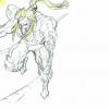 Pencil art of Omega Red from the Wolverine anime