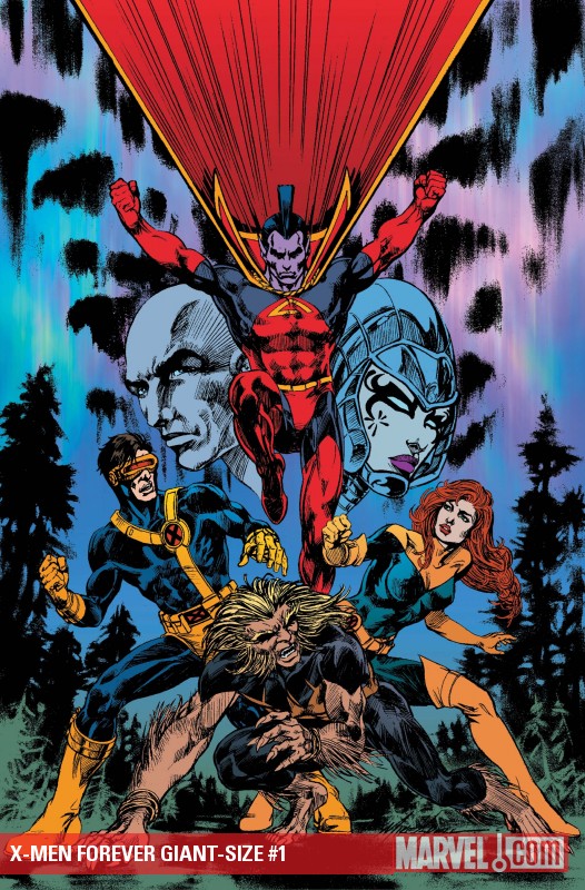 X-Men Forever Giant-Size #1 cover by Mike Grell