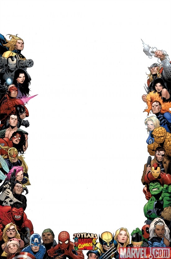 Marvel 70th Anniversary Frame by Jim Cheung