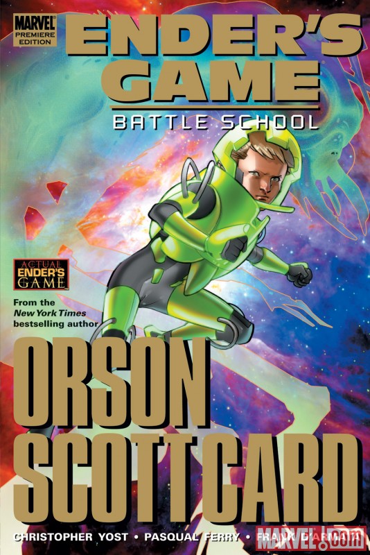 ENDER'S GAME: BATTLE SCHOOL hardcover collection cover by Pasqual Ferry