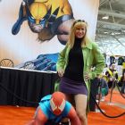 Scarlet Spider and Gwen Stacey cosplayers at Fan Expo Canada