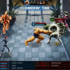 Screenshot of the Thing and the Human Torch vs. Doctor Doom in Marvel: Avengers Alliance