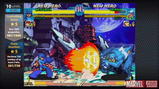 Screenshot from Marvel vs. Capcom Origins