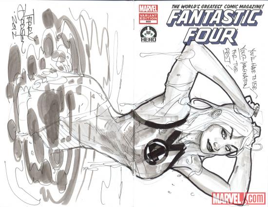 Fantastic Four #600 Hero Initiative variant cover by Terry Dodson