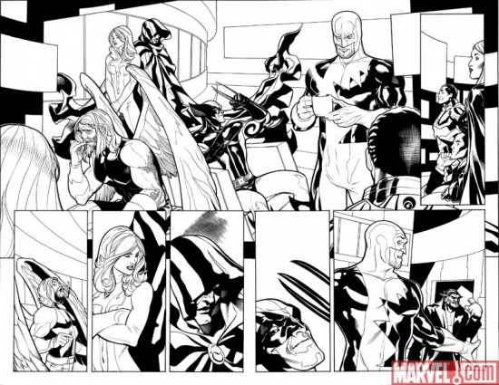 UNCANNY X-MEN #513 black and white preview art by Terry Dodson