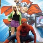 Gwen Stacey and Spider-Man cosplayers at Fan Expo Canada