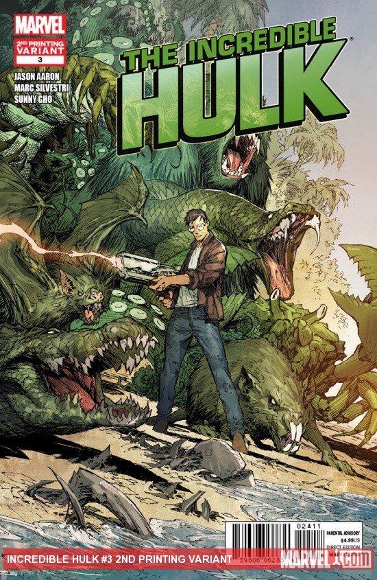 Incredible Hulk (2011) #3 second printing variant cover by Marc Silvestri