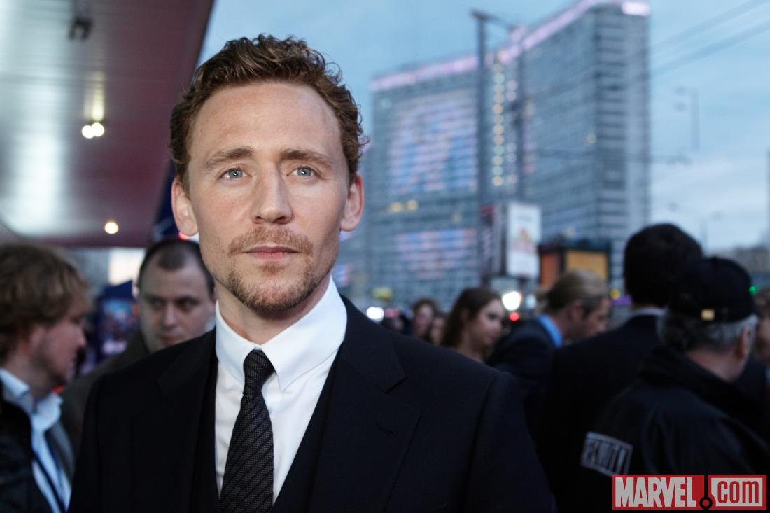 Tom Hiddleston at the Moscow premiere of Marvel's the Avengers