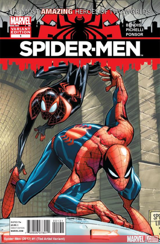 Spider-Men #1 variant cover by Humberto Ramos