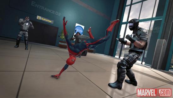 The amazing Spider-Man battles with goons