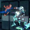 Spider-Man punches an enemy in mid-air.