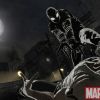 A screenshot of Spider-Man Noir from Spider-Man: Shattered Dimensions