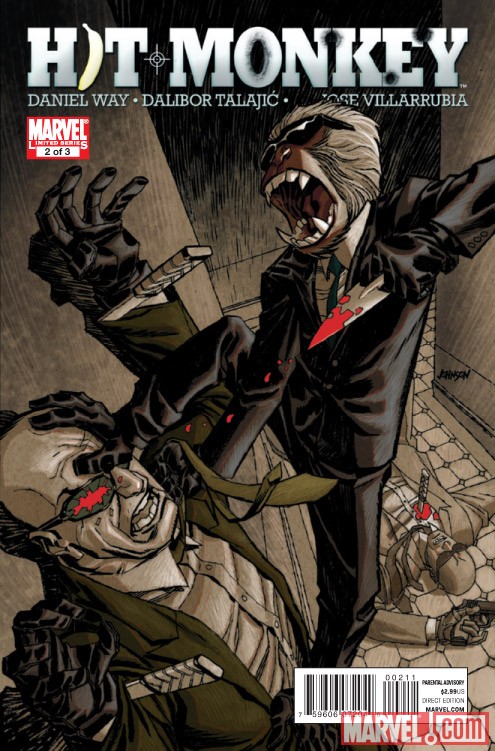 HIT-MONKEY #2 cover by Dave Johnson