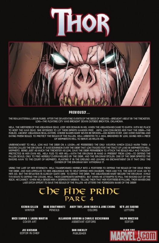 THOR #614 recap page