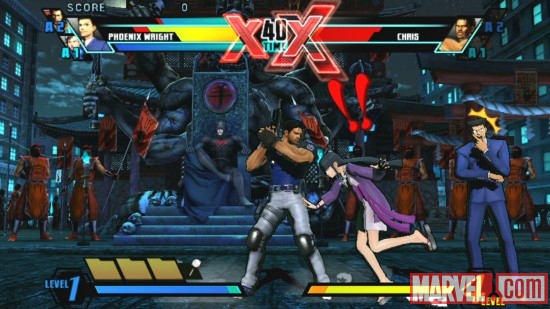 Screenshot from Ultimate Marvel vs. Capcom 3 for the PlayStation Vita