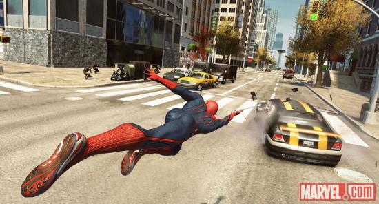 Spidey swinging into action in The Amazing Spider-Man video game