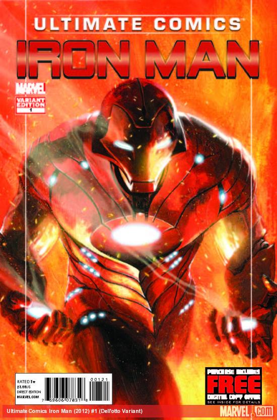 ULTIMATE COMICS IRON MAN 1 DELL'OTTO VARIANT (WITH DIGITAL CODE)