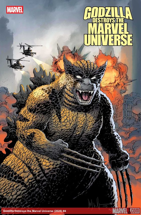 Godzilla Destroys the Marvel Universe (2025) #4 (Variant)