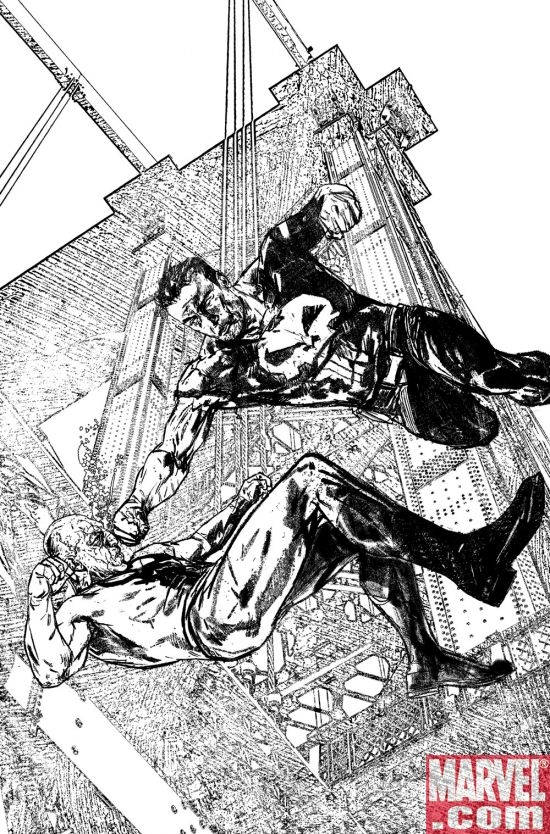 PUNISHER WAR JOURNAL #23 cover pencils by Alex Maleev