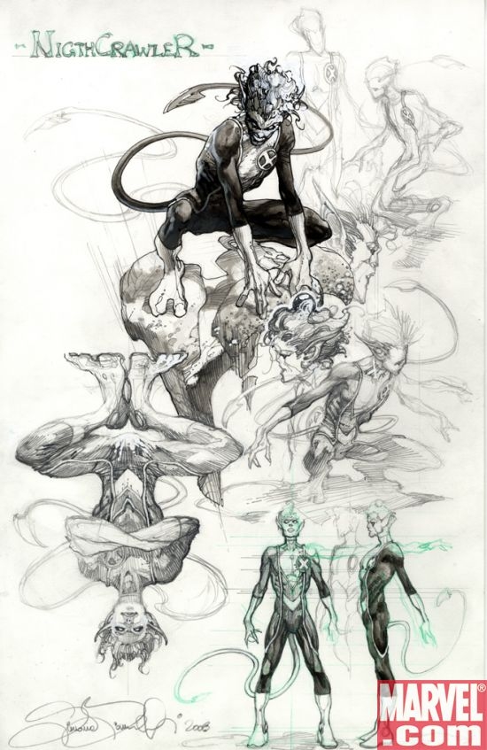 Nightcrawler sketch art by Simone Bianchi