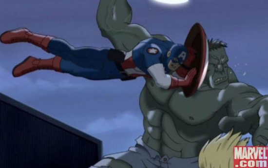 Captain America takes on Hulk