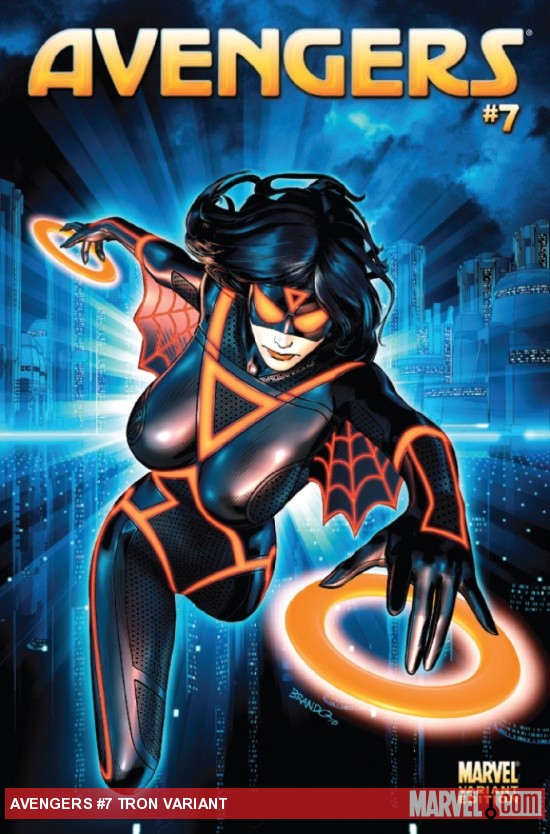 AVENGERS #7 TRON variant cover by Brandon Peterson