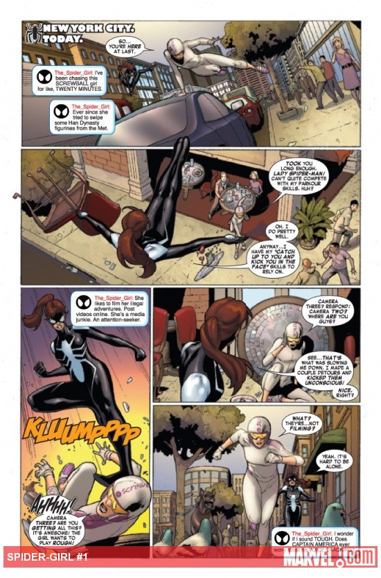 SPIDER-GIRL #1 preview page by Clayton Henry