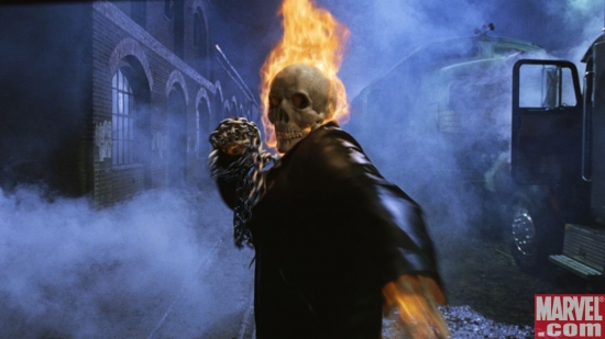 Ghost Rider preparing to punch