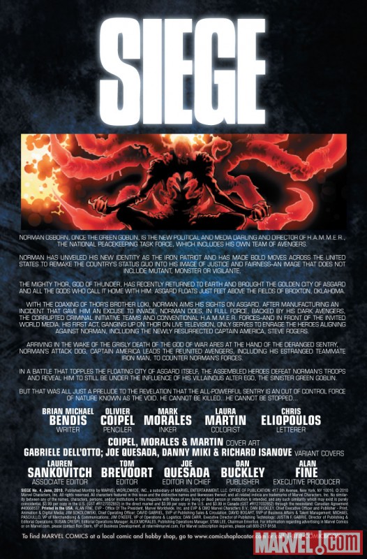 SIEGE #4 Recap Page