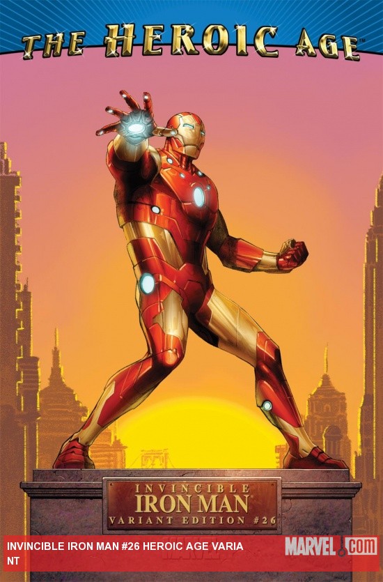 Invincible Iron Man (2008) #26, HEROIC AGE VARIANT