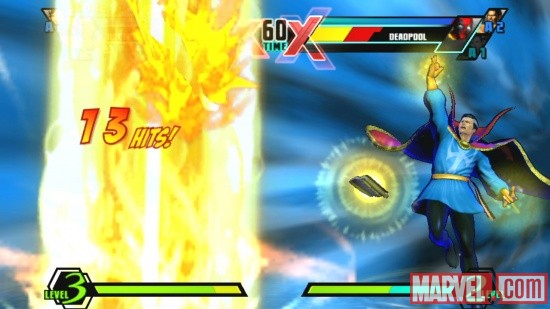 Screenshot from Ultimate Marvel vs. Capcom 3 for the PlayStation Vita