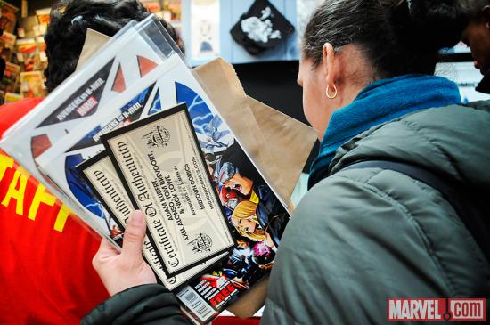 Fans at Avengers Vs X-Men Release Party at Midtown Comics